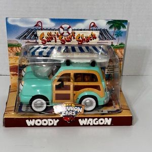 The Chevron Cars Woody Wagon And CC Boat & Trailer New In Box
